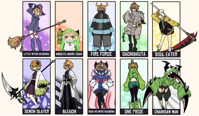 MINHA PERSONAGEM EM 10 ESTILOS DE ANIME